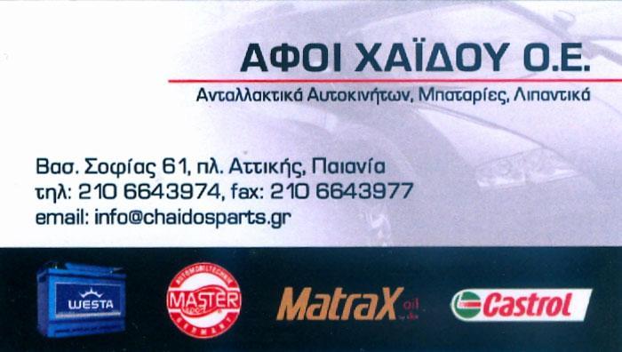 ΑΦΟΙ ΧΑΪΔΟΥ ΟΕ Μπαταρία