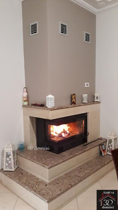 μετατροπη παρδοσιακου τζακιου σε ενεργειακο με ενθετη κασετα, Πετρούπολη