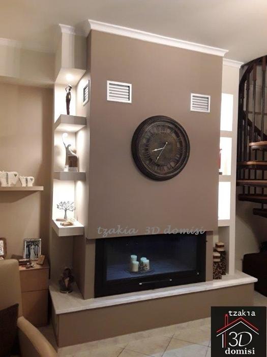 Ενεργειακό Τζάκι Αερόθερμο και Κατασκευή Γυψοσανίδας, Ίλιον