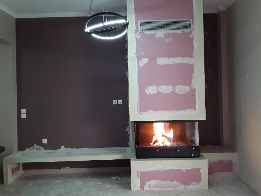 Ενεργειακό Τζάκι αερόθερμο 3 όψεων