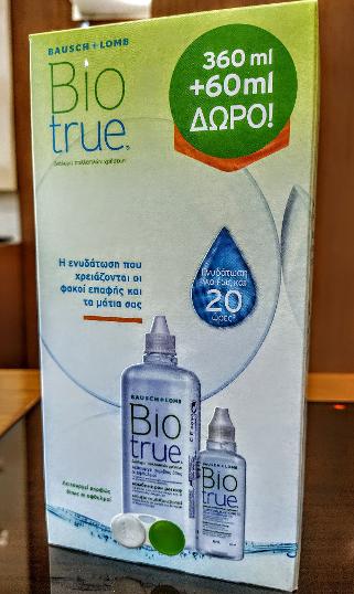 Υγρό φακών επαφής BioTrue (360ml+60ml ΔΩΡΟ)