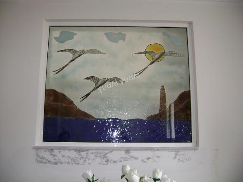 Χειροποίηση διακόσμηση γυαλιού Fusing Περιστέρι