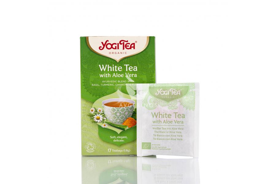 Yogi Tea Λευκό Τσαί με Αλόη / White Tea With Aloe Vera 17 φακελάκια