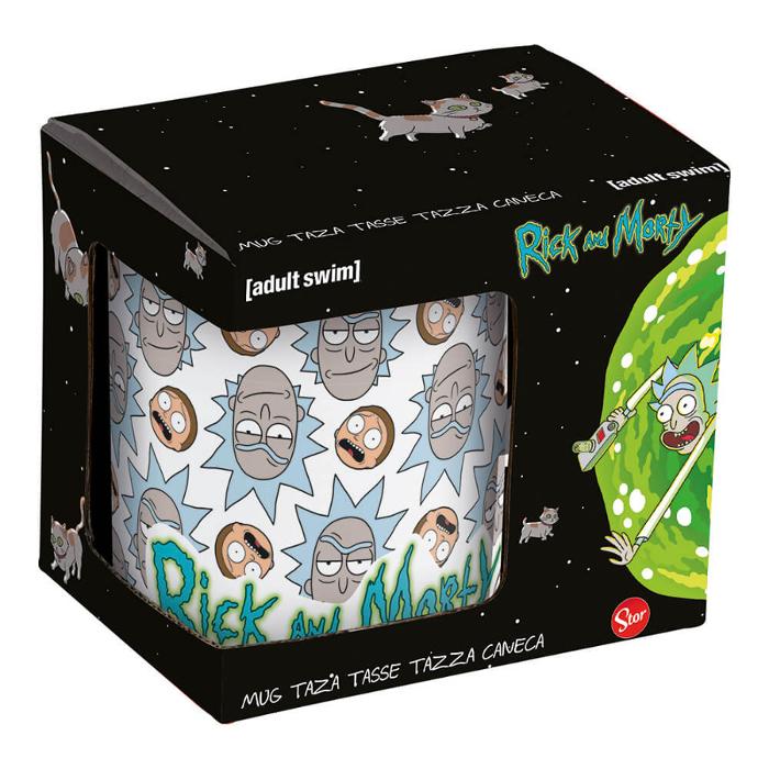Rick & Morty Faces Mug 11 Oz in Gift Box
