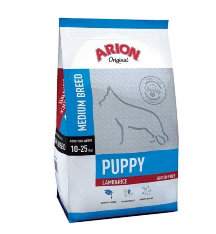 ARION ORIGINAL DOG PUPPY MEDIUM LAMB & RICE 12KG