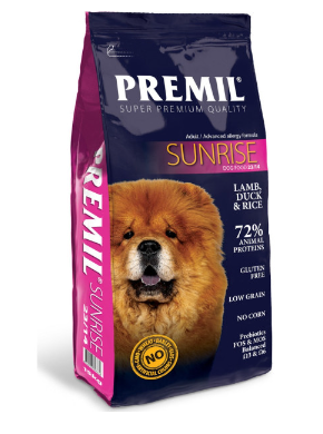 PREMIL DOG ADULT SUNRISE LAMB,DUCK & RICE 15KG