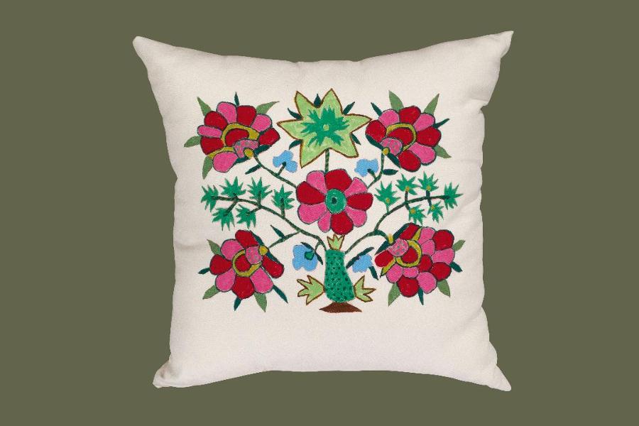 ΠΑΡΑΔΟΣΙΑΚΟ ΜΙΚΡΑΣΙΑΤΙΚΟ ΣΧΕΔΙΟ  Μαξιλάρια με παραδοσιακά σχέδια Βόρεια Προάστια, Διακοσμητικό μαξιλάρι με ελληνική παραδοσιακή ζωγραφιά Άγιος Στέφανος, Κρυονέρι Αττικής